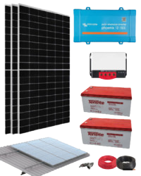 KIT SOLAR CÁMARAS 250 VA 24V 6825 WH DIA