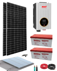 KIT SOLAR AISLADA 1000W 24V 4550WHDIA